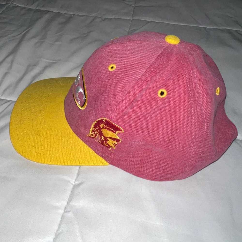 Vintage USC TROJANS twins enterprise SnapBack hat - image 3