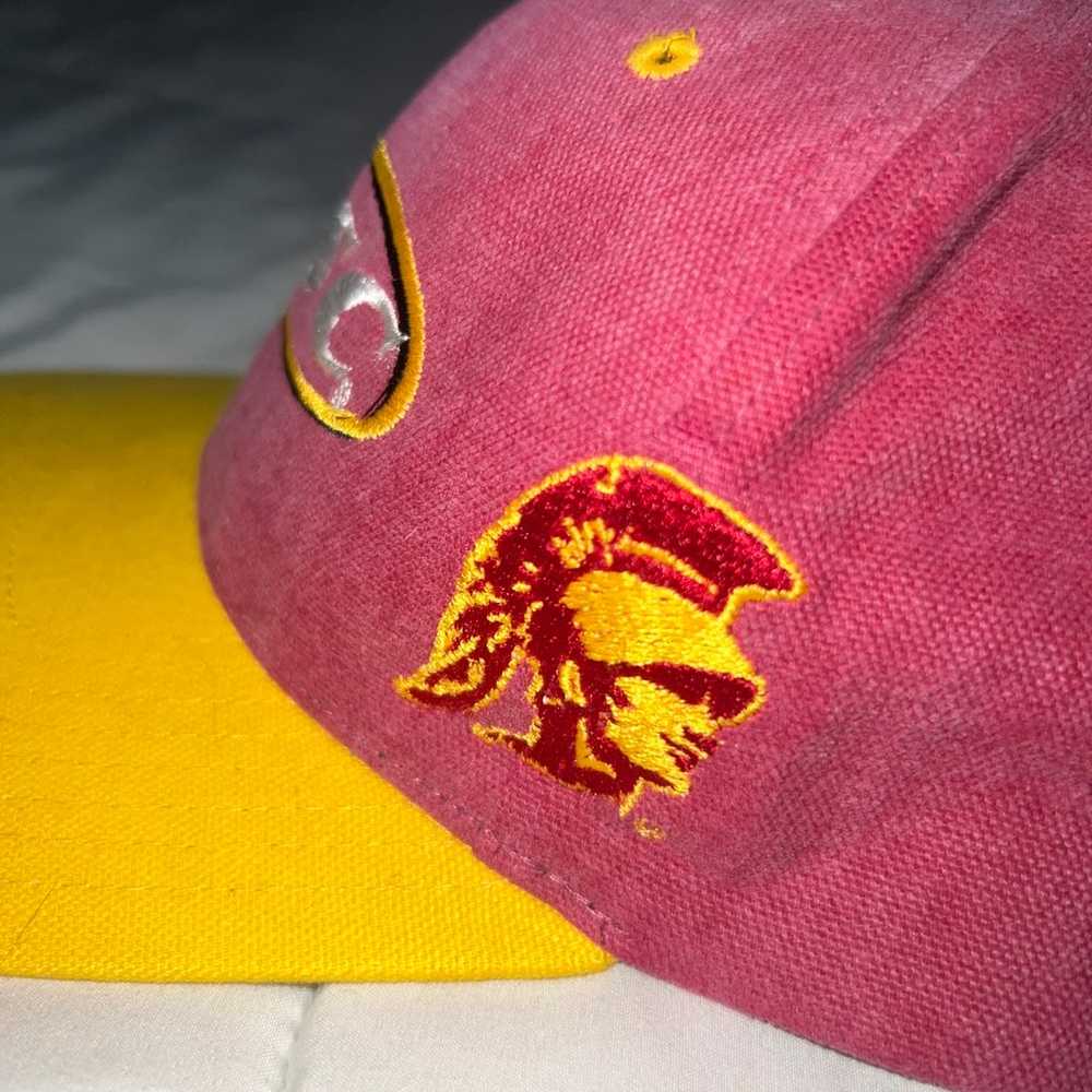 Vintage USC TROJANS twins enterprise SnapBack hat - image 4