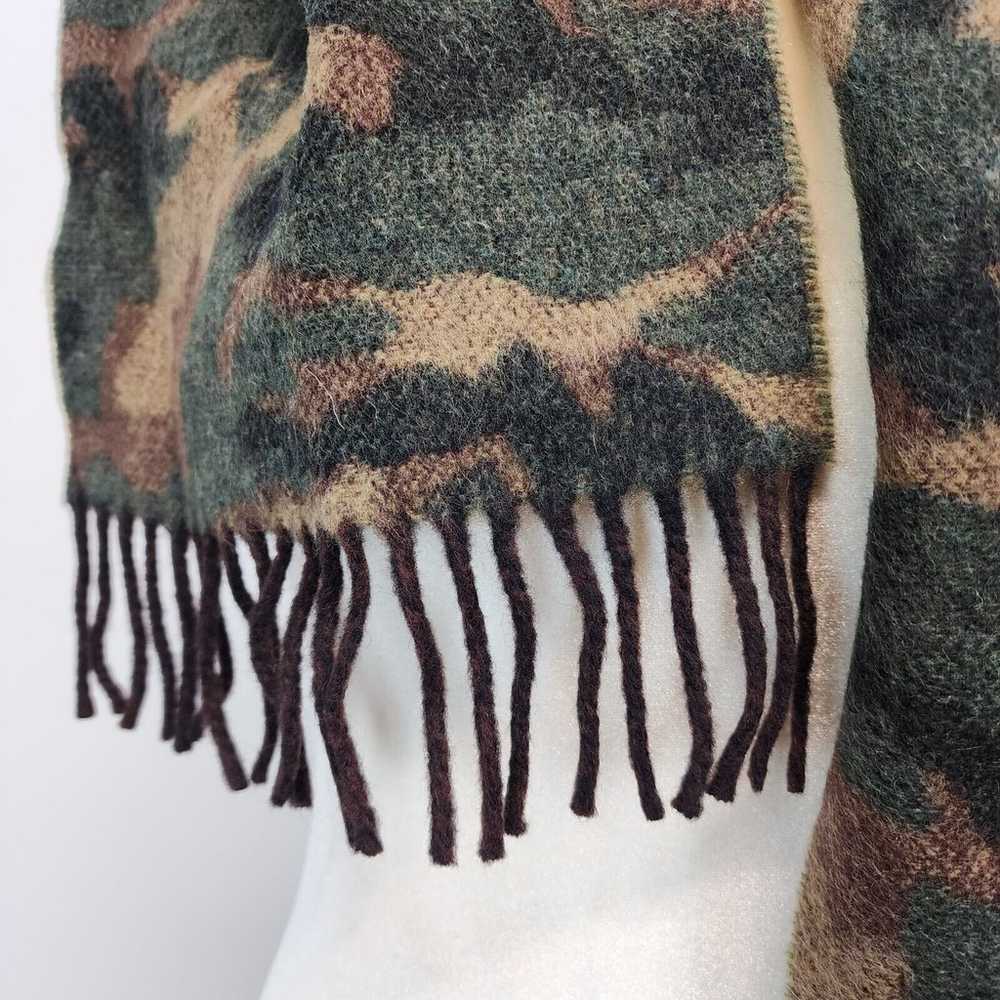 Vtg Polo Ralph Lauren Camo Print Scarf Lambs Wool… - image 7