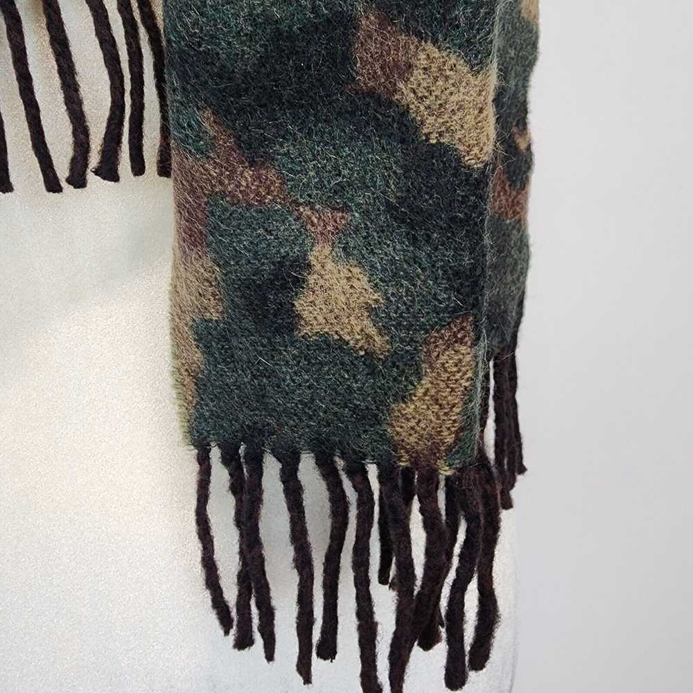 Vtg Polo Ralph Lauren Camo Print Scarf Lambs Wool… - image 8