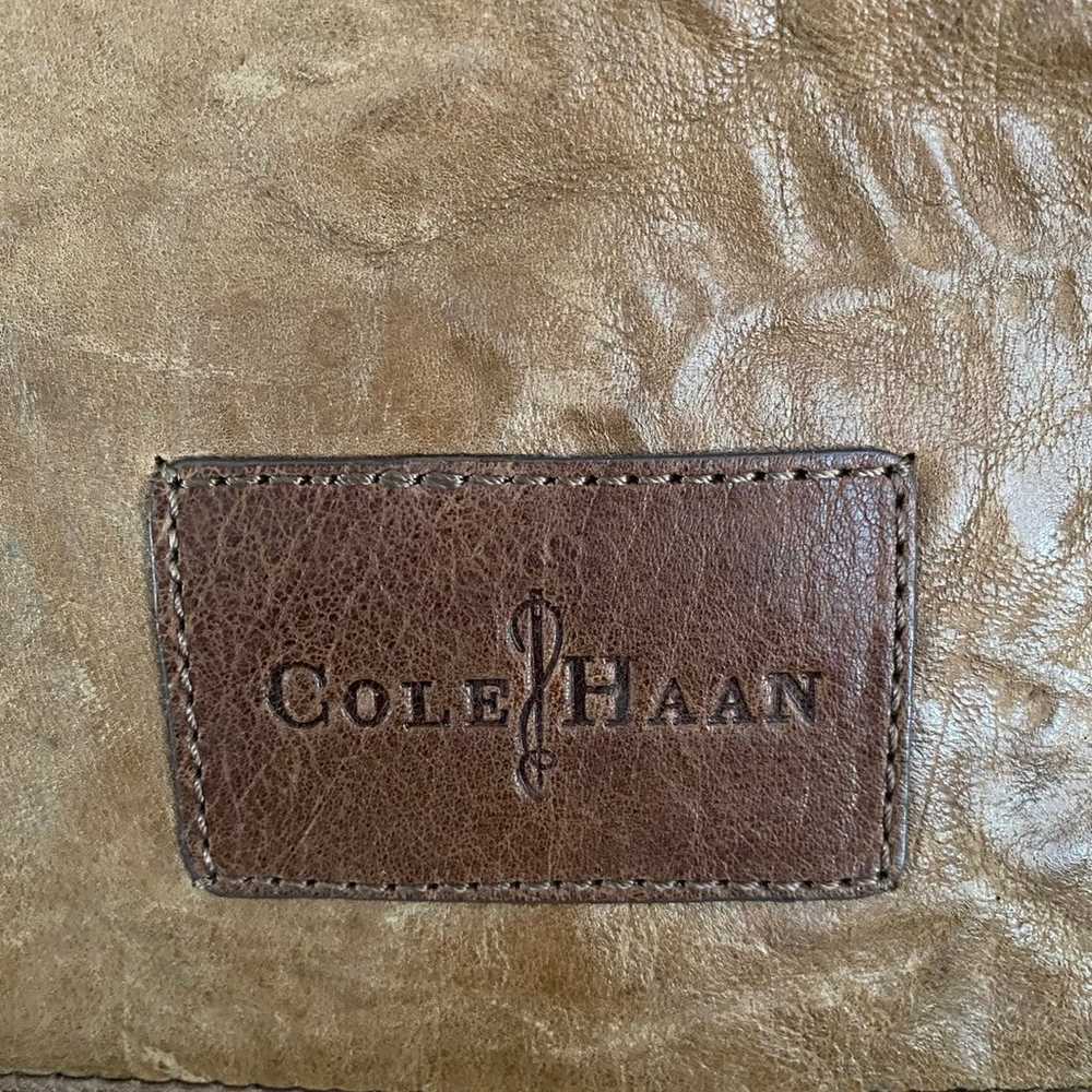 Cole Haan Brown Leather Messenger Bag - image 5