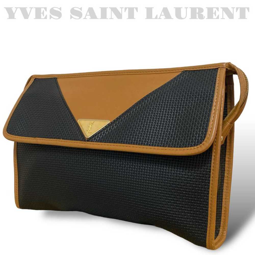 Vintage Yves Saint Laurent Clutch Bag with Good Q… - image 1