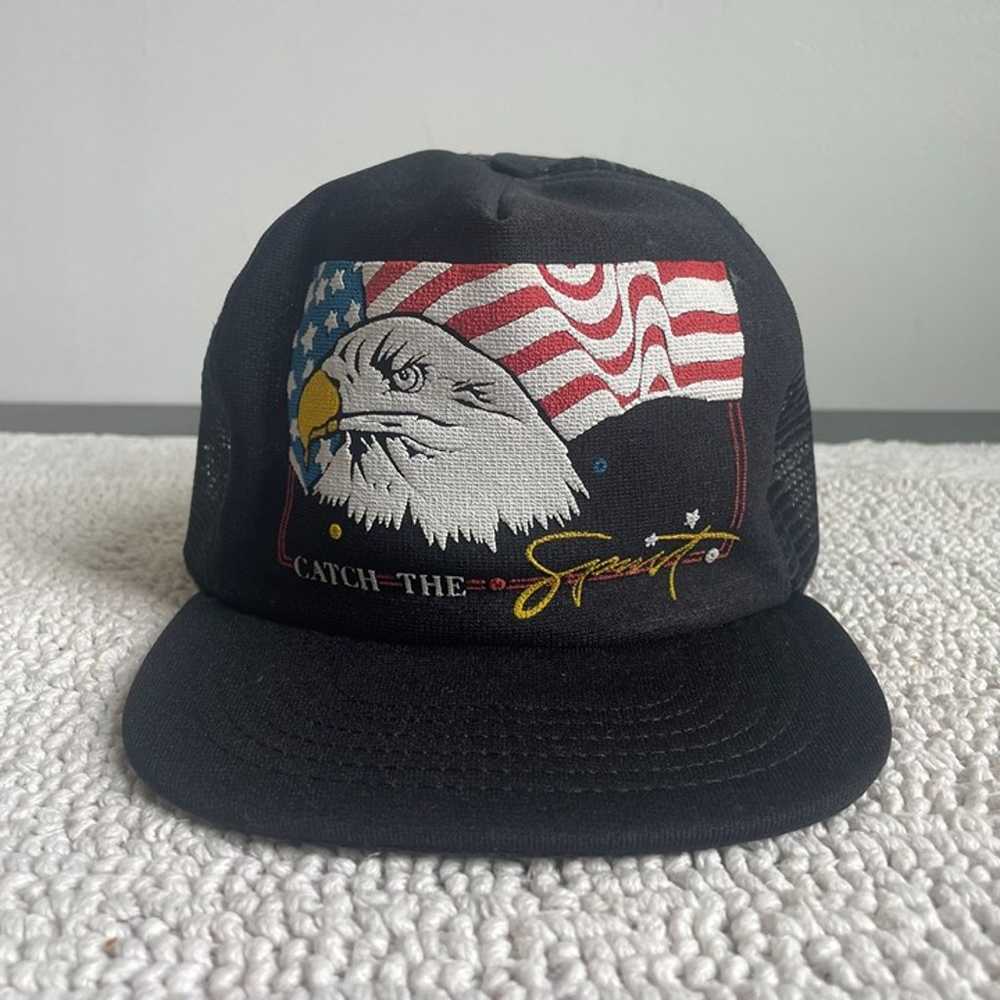 HAWK CAPS VINTAGE 80'S CATCH THE SPIRIT USA BALD … - image 1