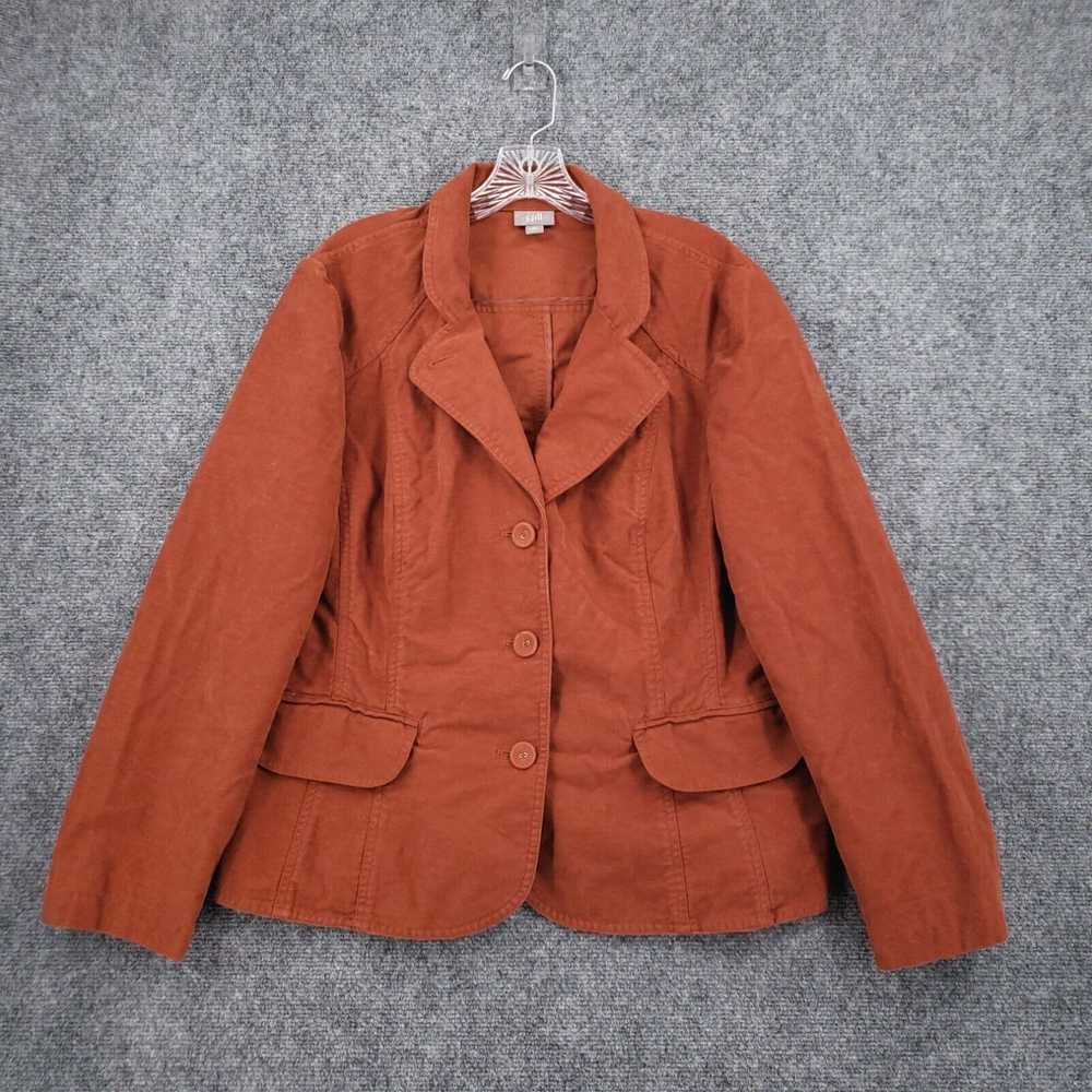 Vintage J Jill Blazer Womens 18 Burnt Orange Thre… - image 1