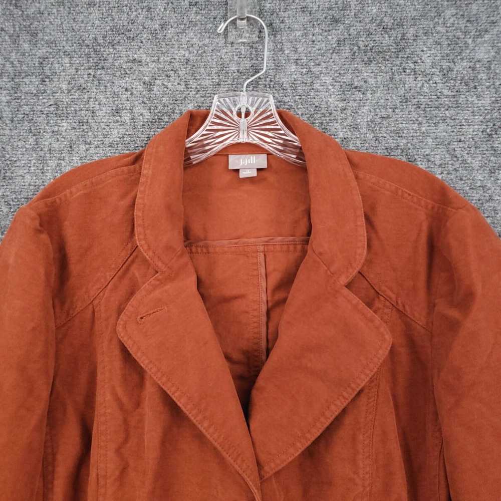 Vintage J Jill Blazer Womens 18 Burnt Orange Thre… - image 3