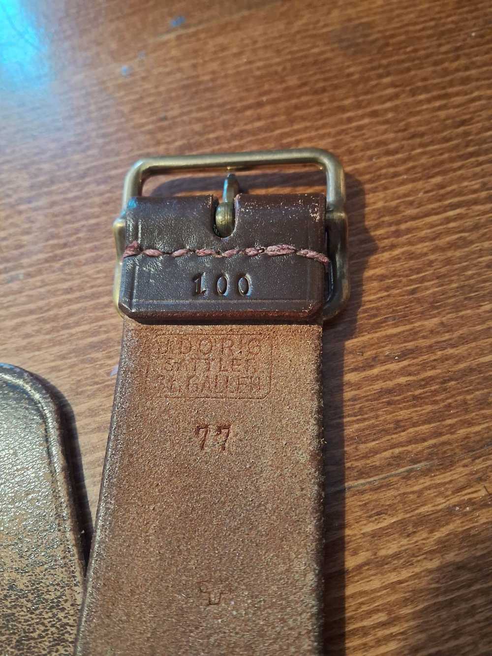 Military Vintage 70s Swiss Military Leather Belt - image 4