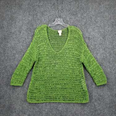 Vintage Chicos Ribbon Yarn Sweater 1 US M Medium … - image 1