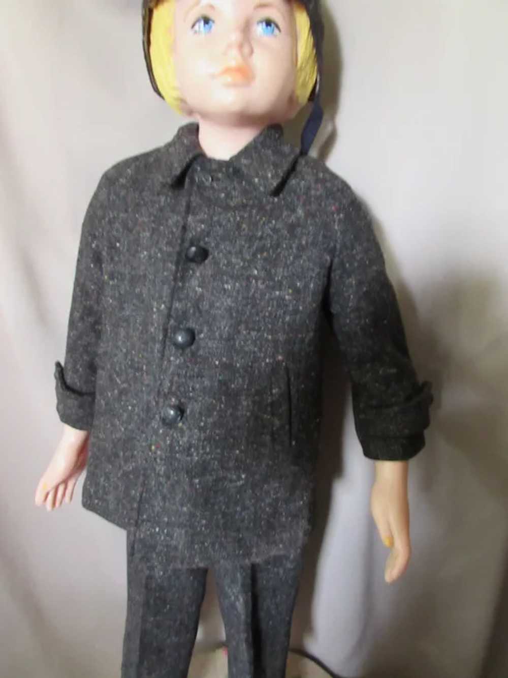 Oh So Cute Boy's Mid Century Gray Tweed Winter Co… - image 2