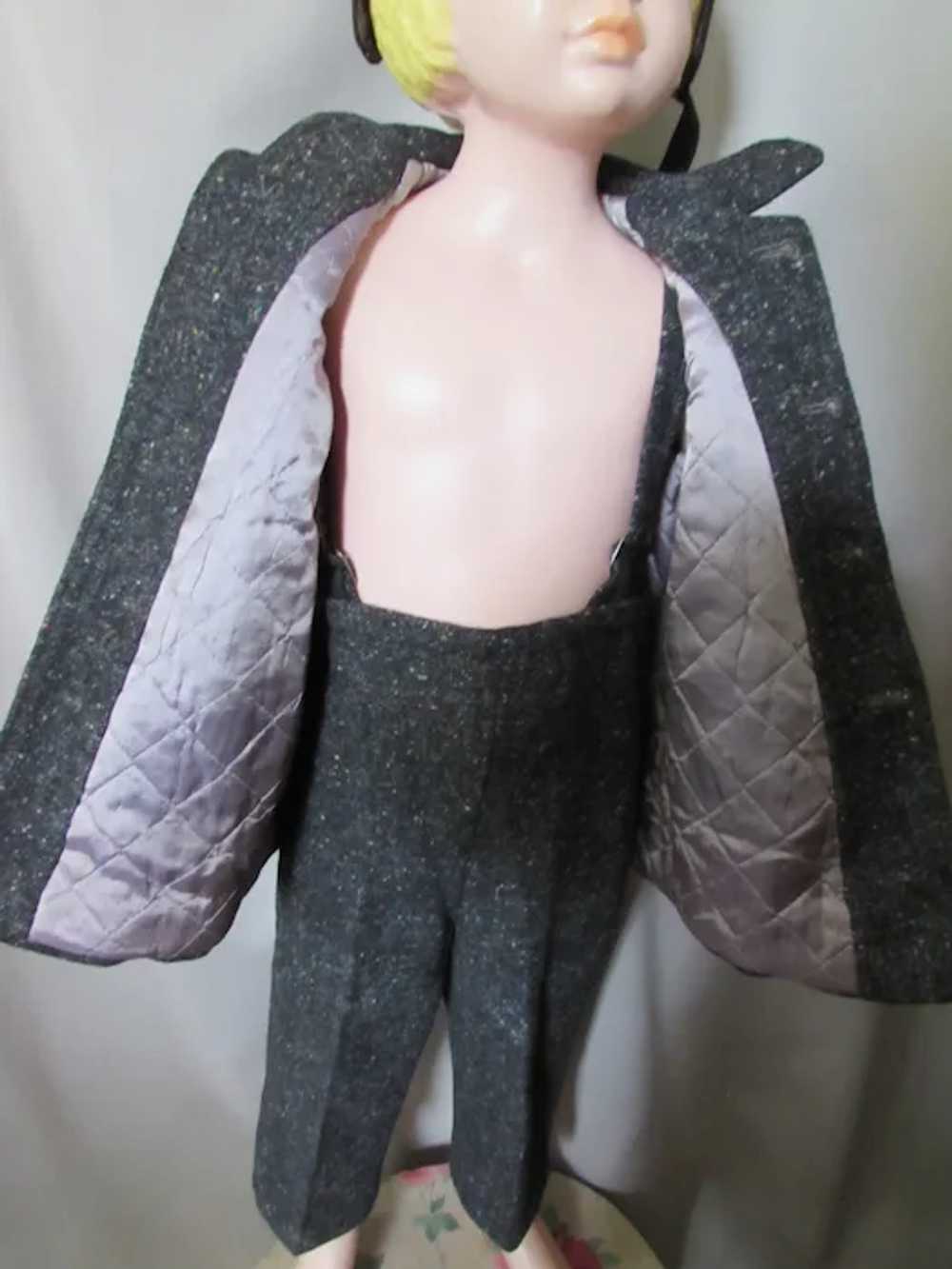 Oh So Cute Boy's Mid Century Gray Tweed Winter Co… - image 4