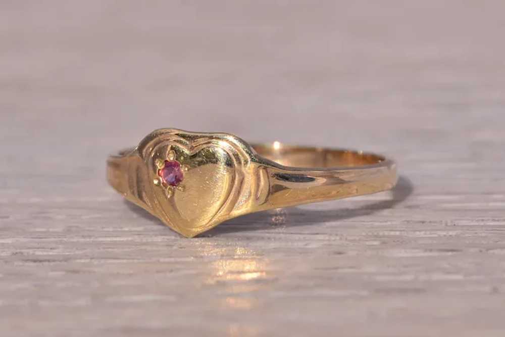 Natural Ruby Ring in Yellow Gold - image 2