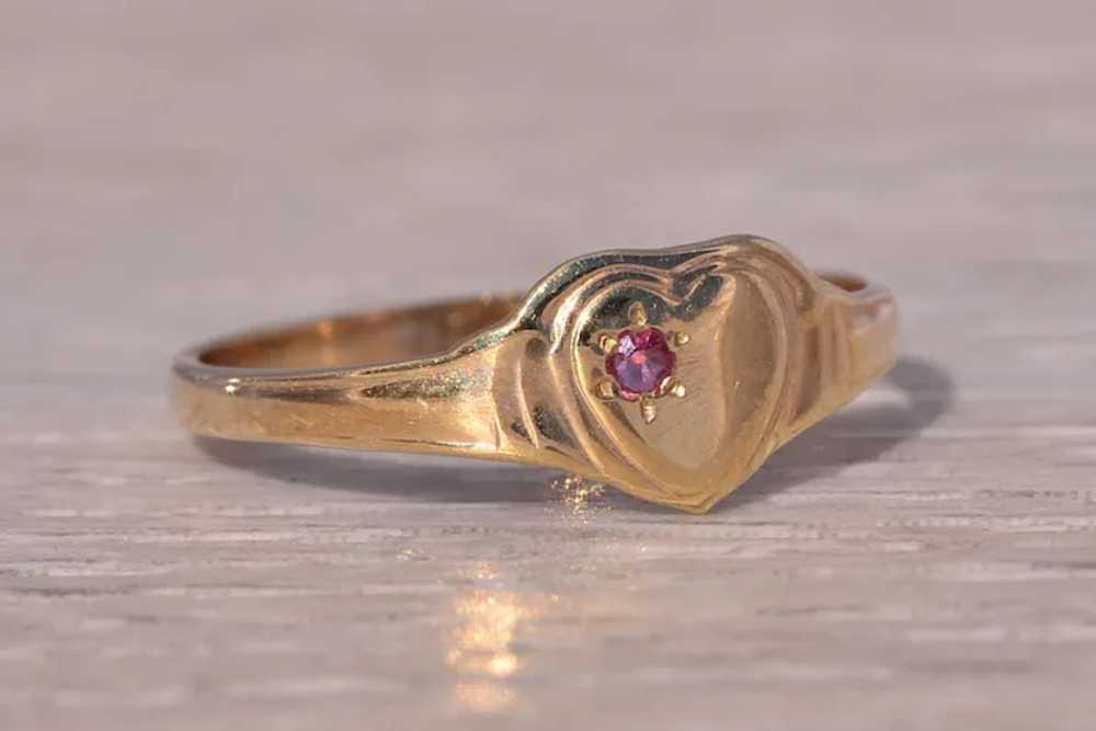 Natural Ruby Ring in Yellow Gold - image 5