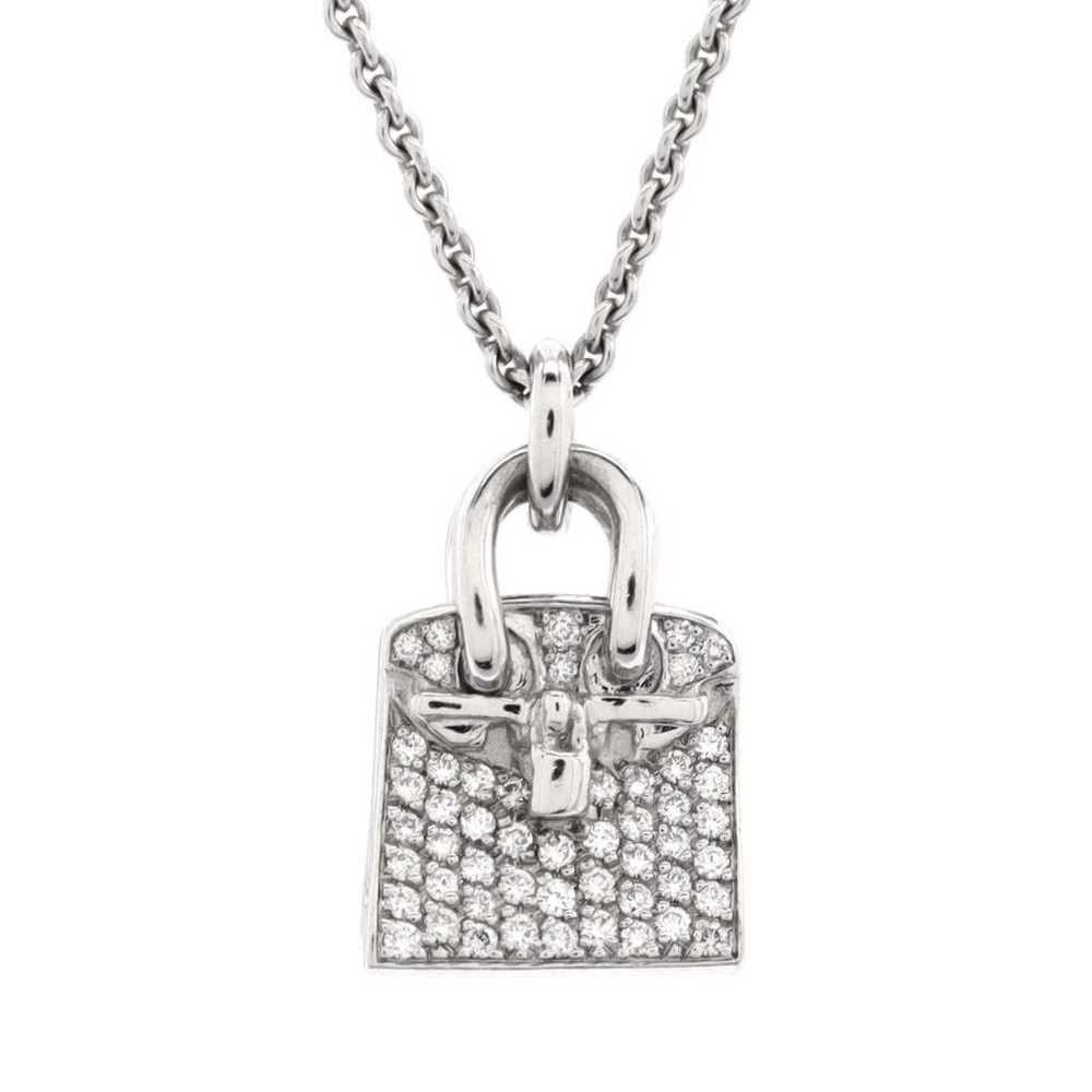 Hermès White gold necklace - image 1