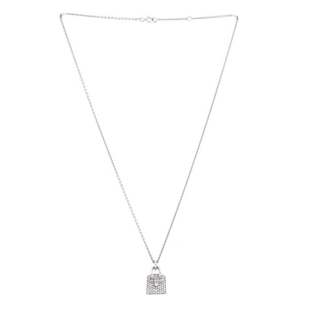 Hermès White gold necklace - image 2