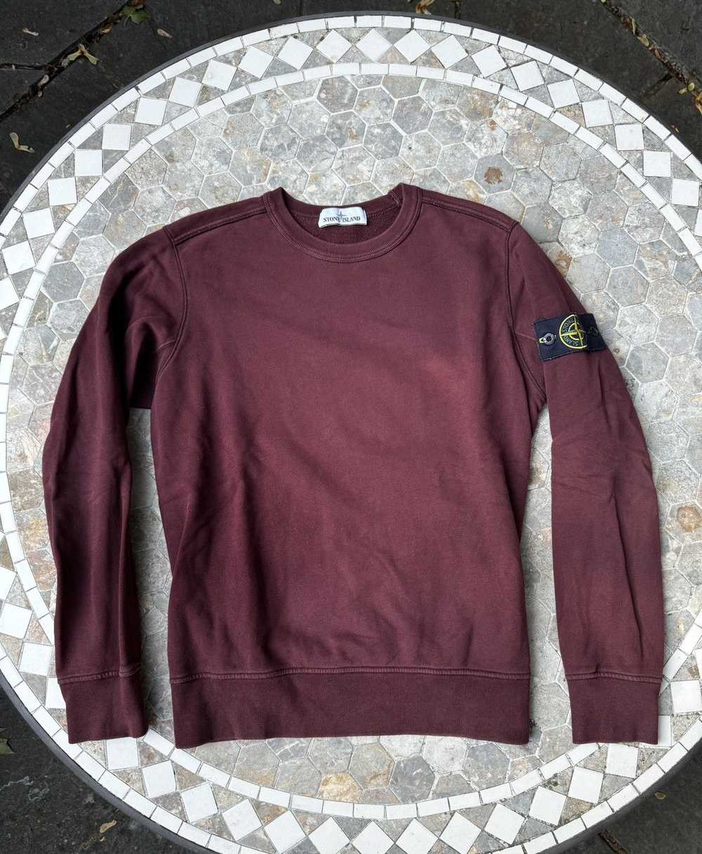 Stone Island Stone Island Burgundy Sweatshirt S - image 1