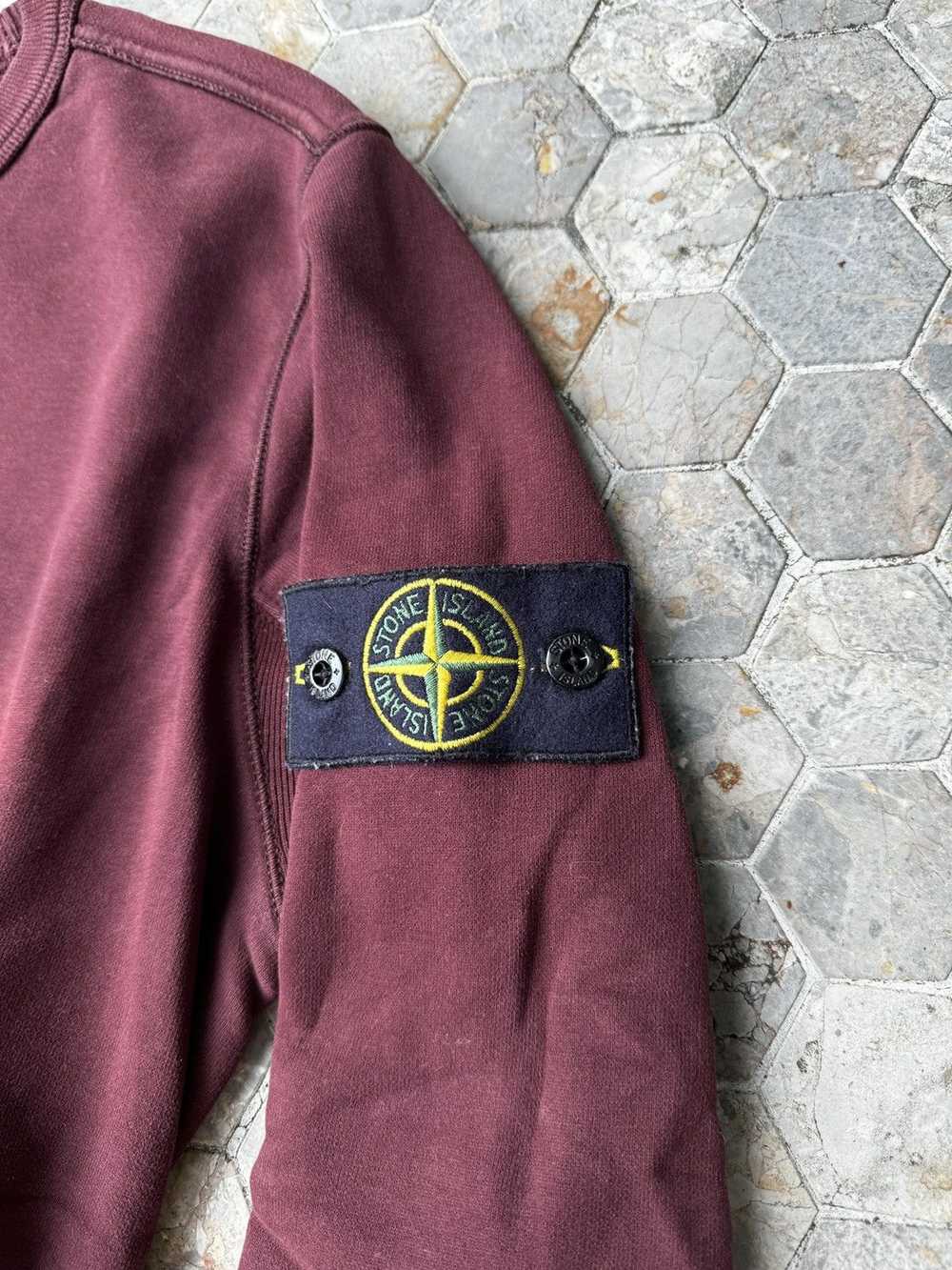 Stone Island Stone Island Burgundy Sweatshirt S - image 3