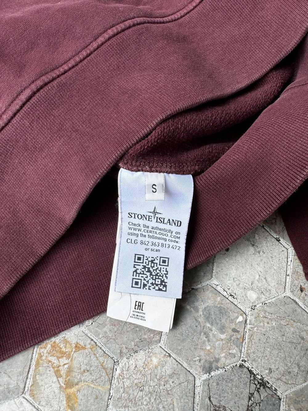 Stone Island Stone Island Burgundy Sweatshirt S - image 4