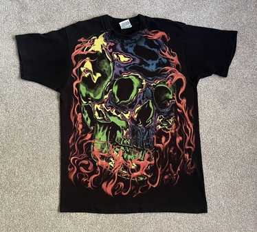 Liquid Blue Aop Skulls T-Shirt - Gem