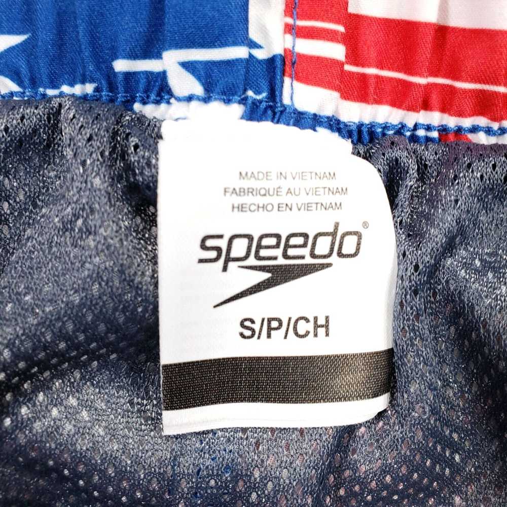 Speedo Speedo Swim Trunks Mens S Small 20" Red Bl… - image 3