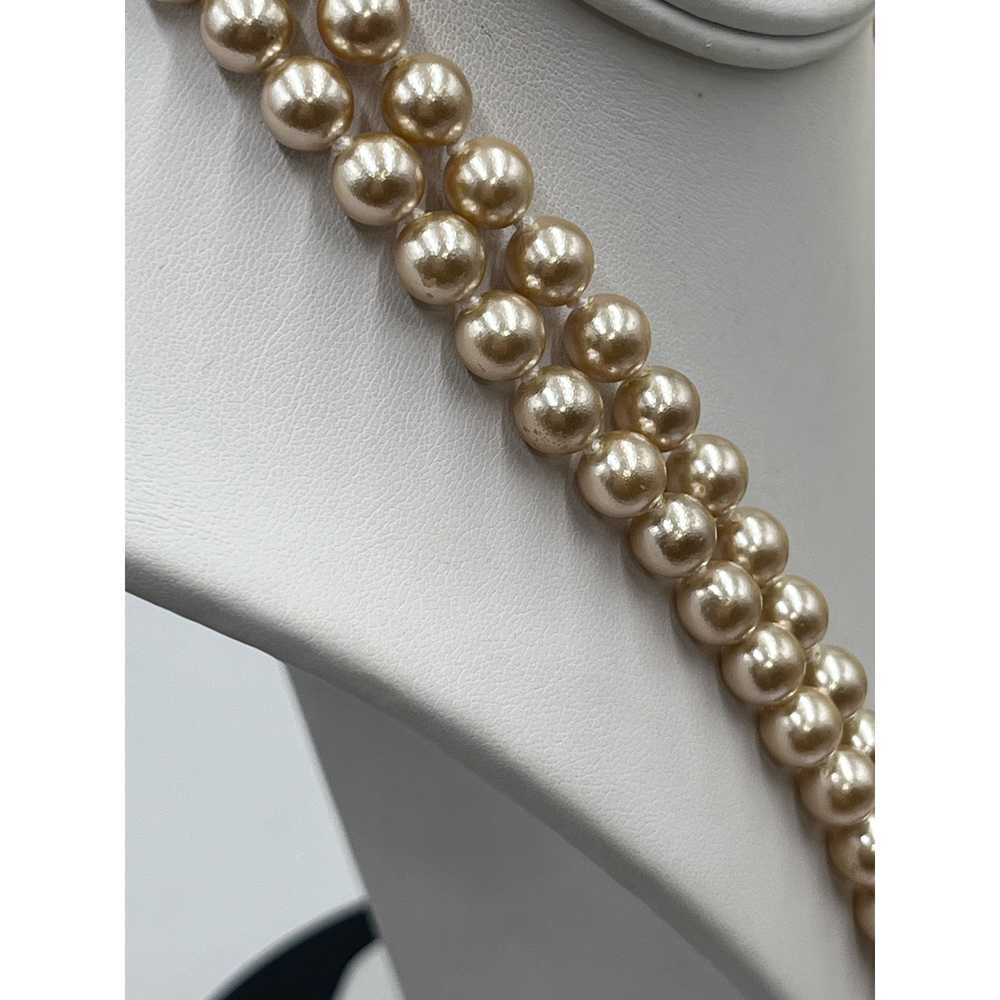 Joan Rivers Vintage Taupe Faux Pearl Double Stran… - image 12