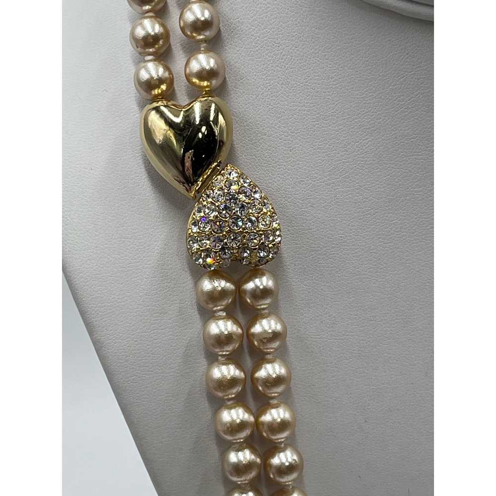 Joan Rivers Vintage Taupe Faux Pearl Double Stran… - image 6