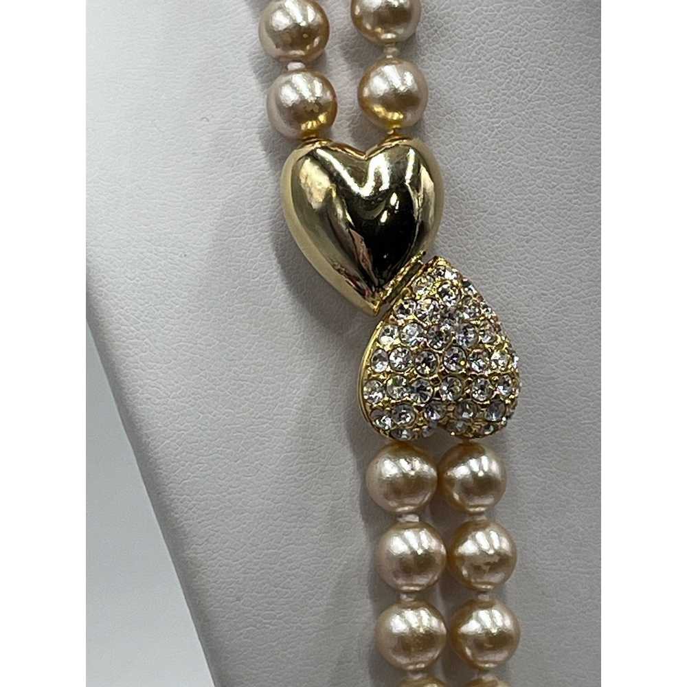 Joan Rivers Vintage Taupe Faux Pearl Double Stran… - image 7