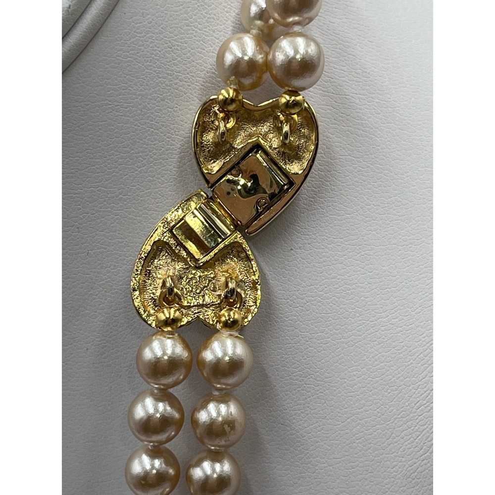 Joan Rivers Vintage Taupe Faux Pearl Double Stran… - image 8