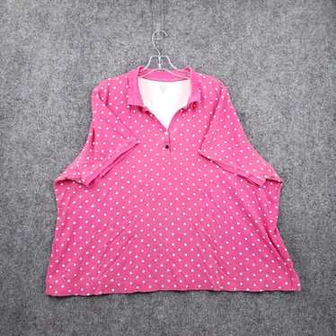 Vintage Kim Rogers Polo Shirt Womens 3X Plus Pink… - image 1