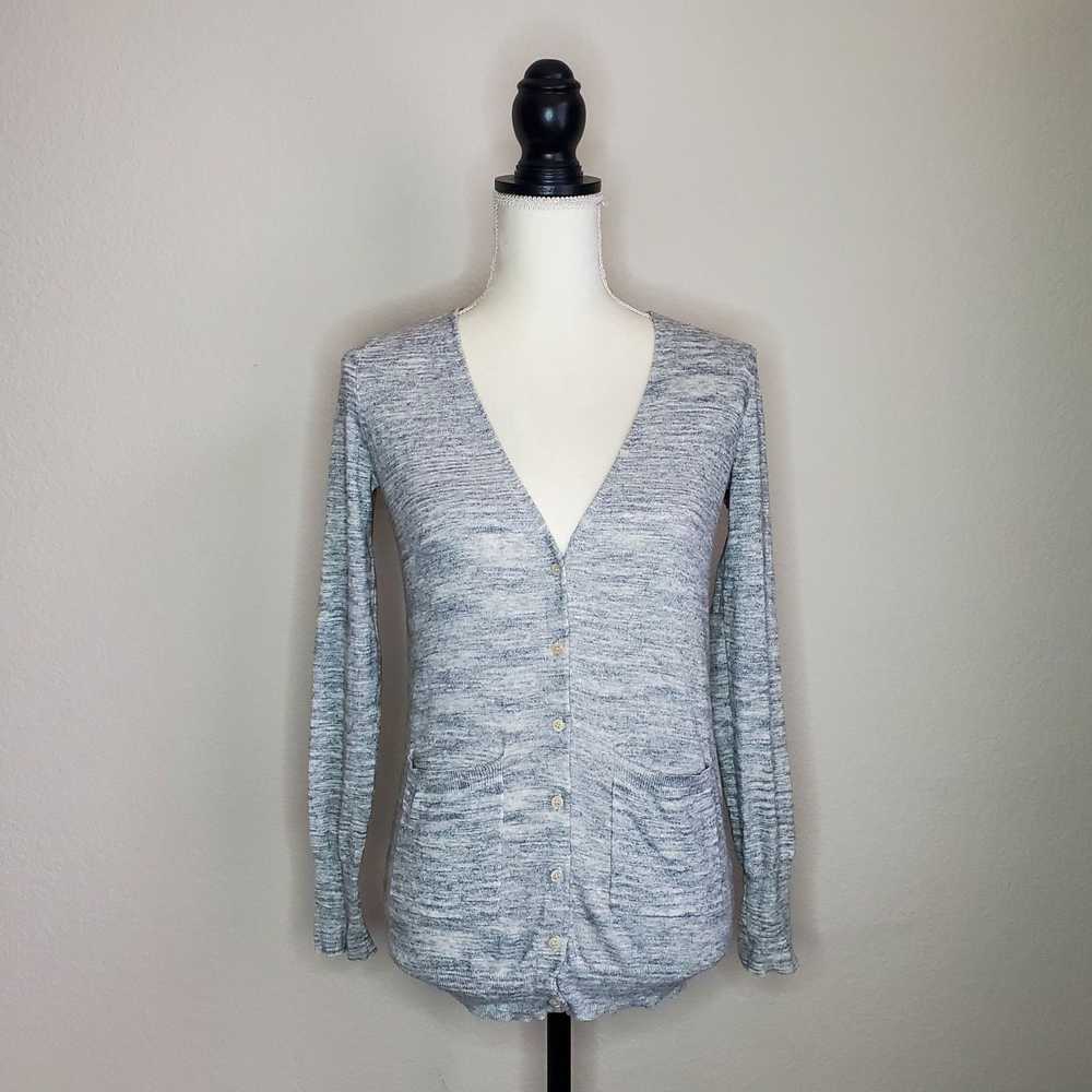 J.Crew J. Crew Gray V-Neck Cardigan XXS - image 1