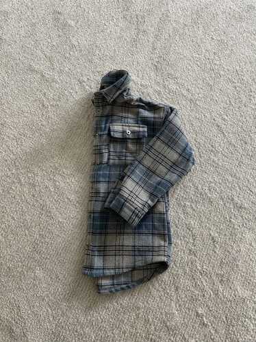 Forever 21 blue striped flannel coat