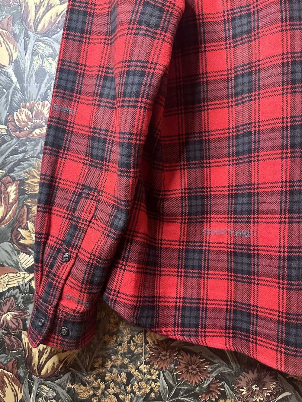 Off-White Off-White Main Label Flannel Shirt Red/… - image 6