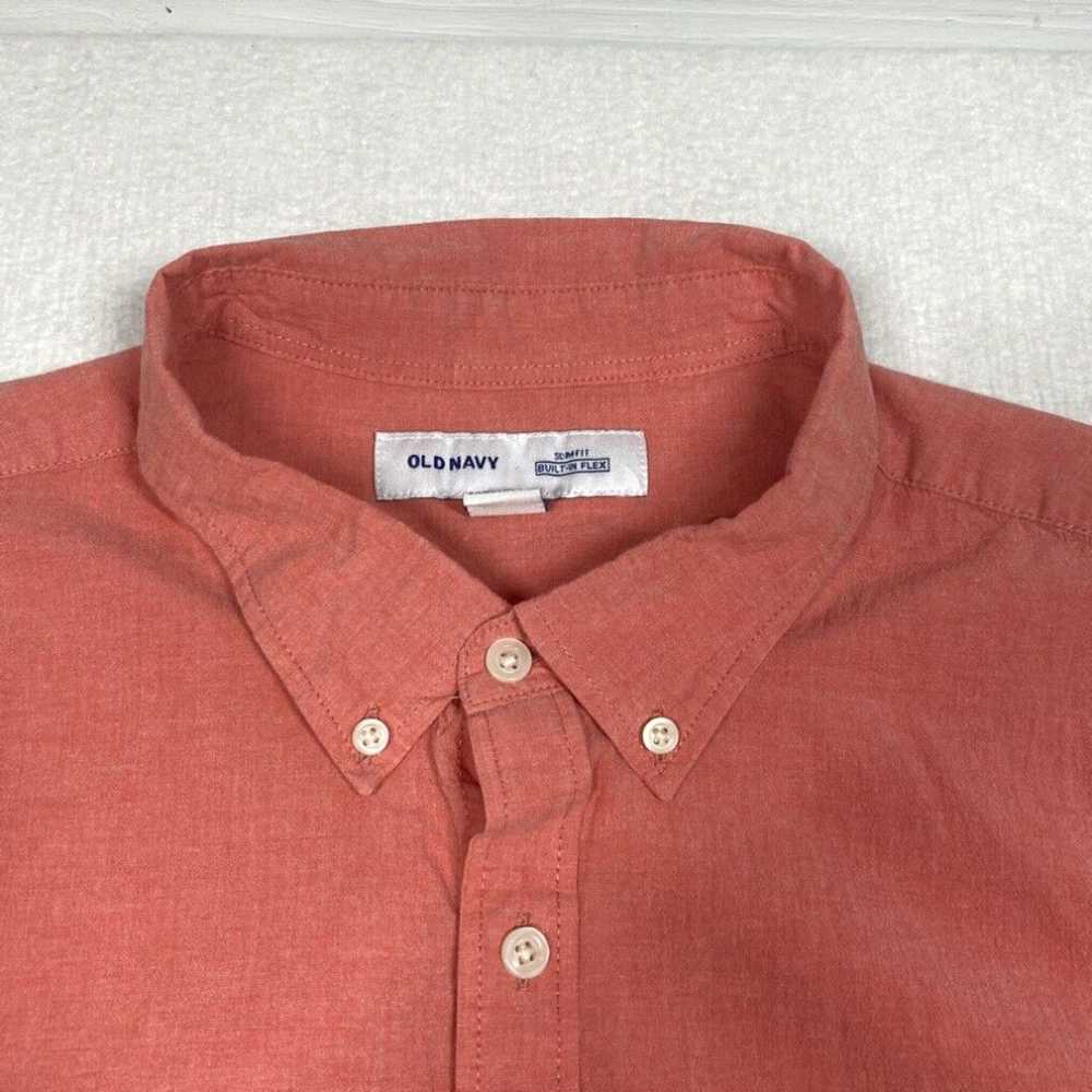 Old Navy Mens Coral Button Down Short Sleeve Xxl … - image 3