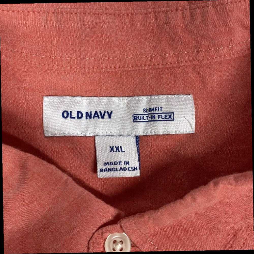 Old Navy Mens Coral Button Down Short Sleeve Xxl … - image 4