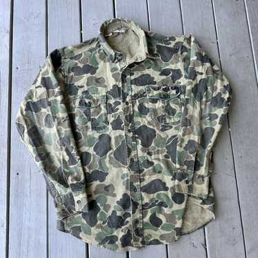 Vintage Vintage Cabelas duck camo button up thick… - image 1