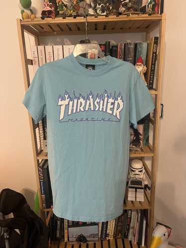 Thrasher Thrasher Purple T Shirt with Flame Logo Gem