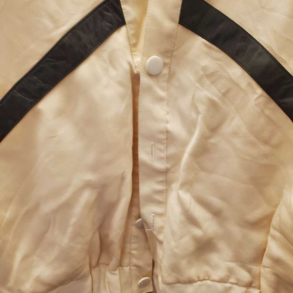 Vintage Vintage Genelli 100% Silk Jacket Cream & … - image 3