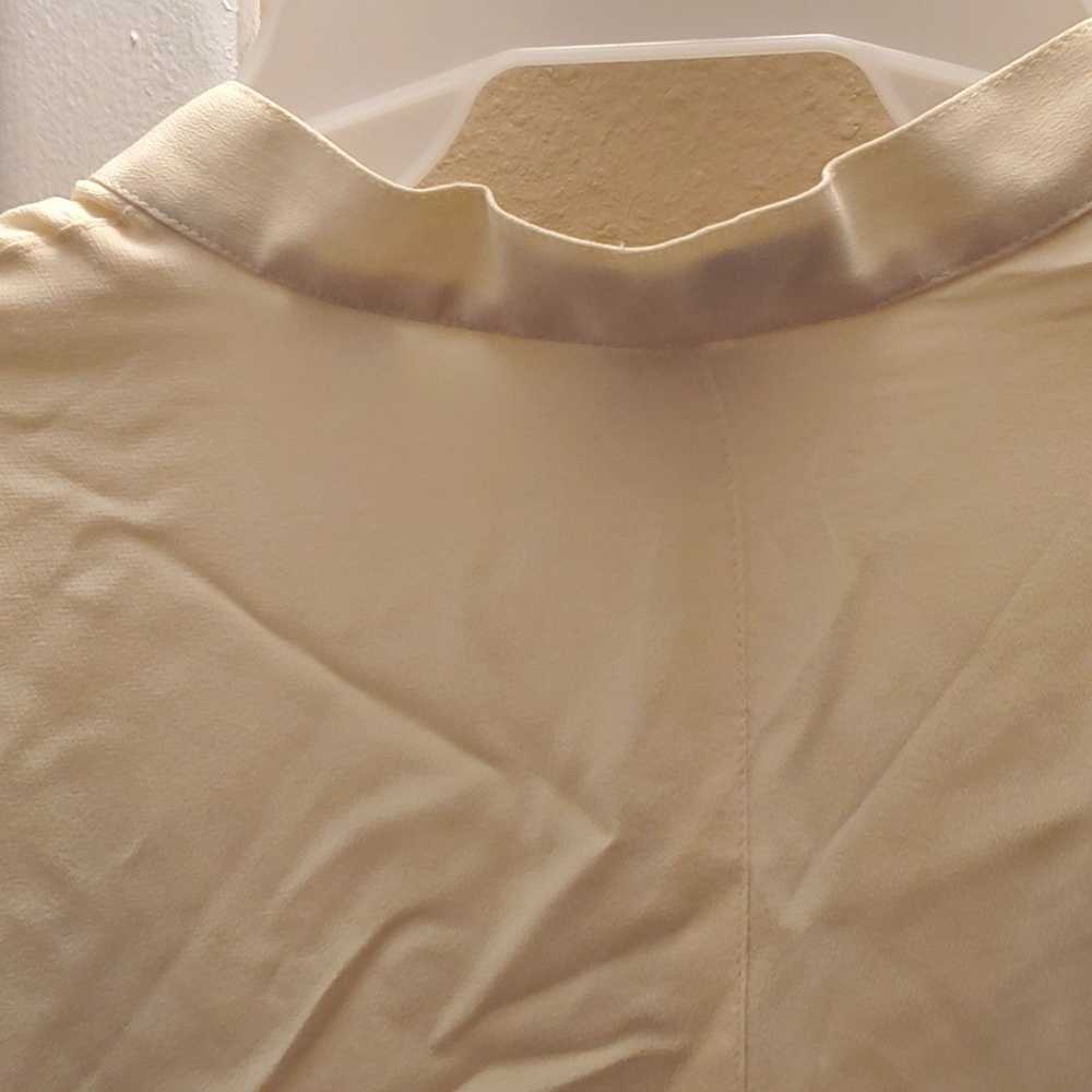 Vintage Vintage Genelli 100% Silk Jacket Cream & … - image 5