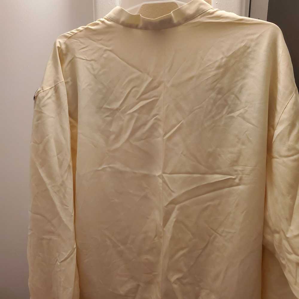 Vintage Vintage Genelli 100% Silk Jacket Cream & … - image 6