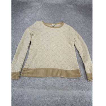 J.Crew J.Crew Sweater Womens Medium Beige Knit Pu… - image 1