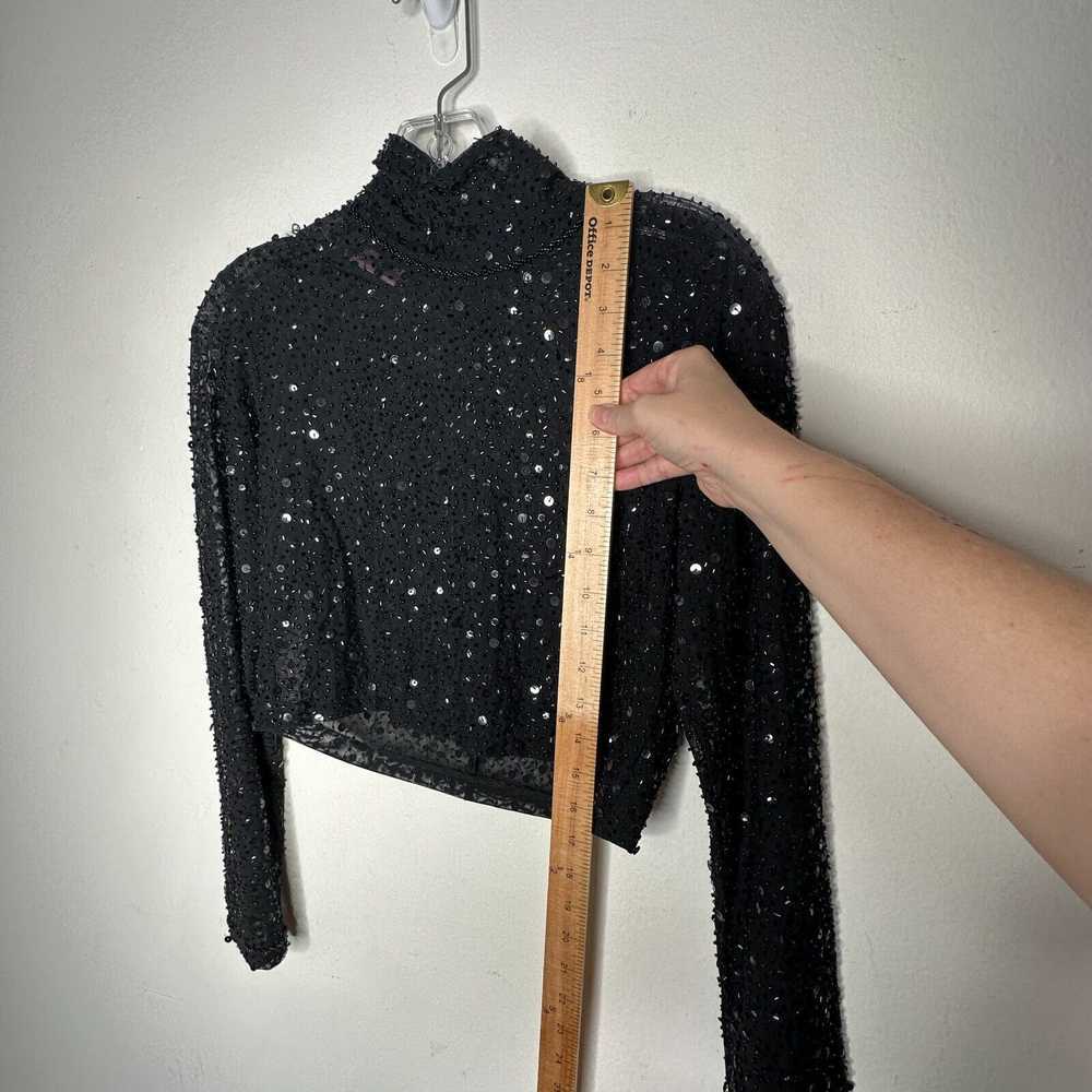 Other Dyspnea Sheer Black Sequin Mesh Long Sleeve… - image 11