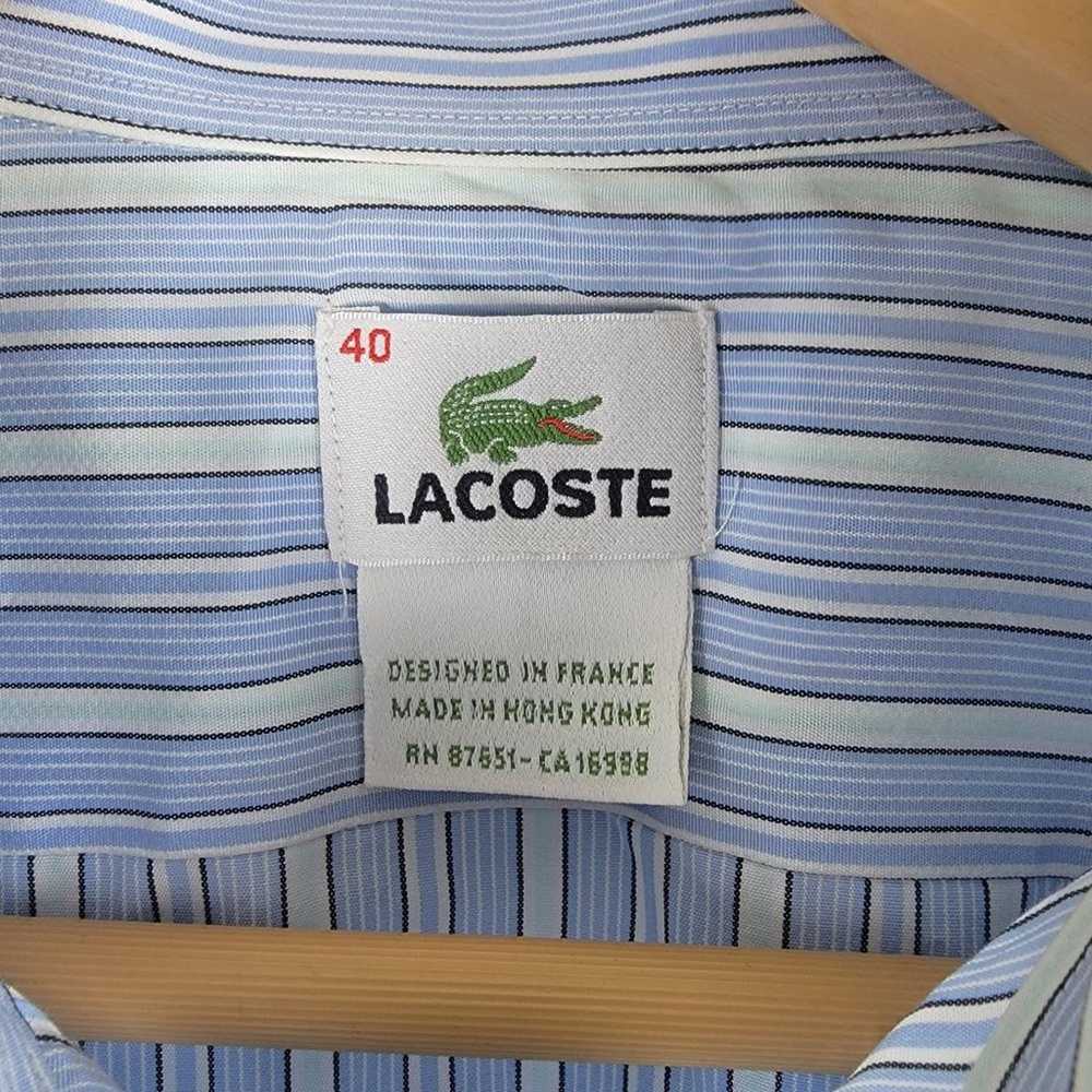 Lacoste Lacoste Long Sleeve Button Down Shirt Blu… - image 4