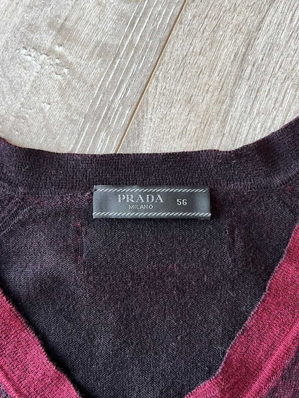 Prada PRADA MILANO Sweater Patch Logo Wool V-Neck… - image 12