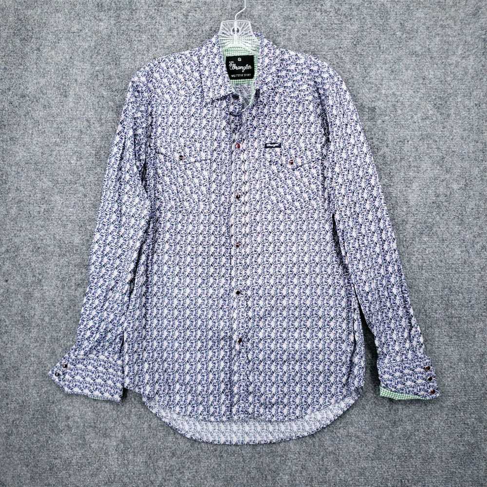 Wrangler VINTAGE Wrangler Pearl Snap Shirt Mens L… - image 1