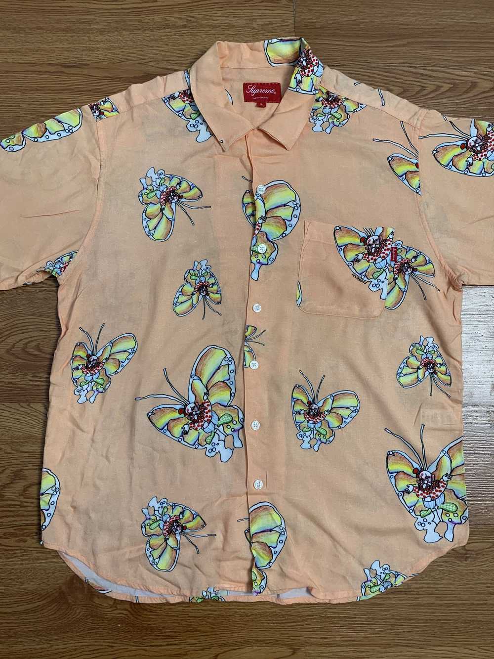 Supreme Supreme SS16 Gonz Butterfly Peach Rayon S… - image 2