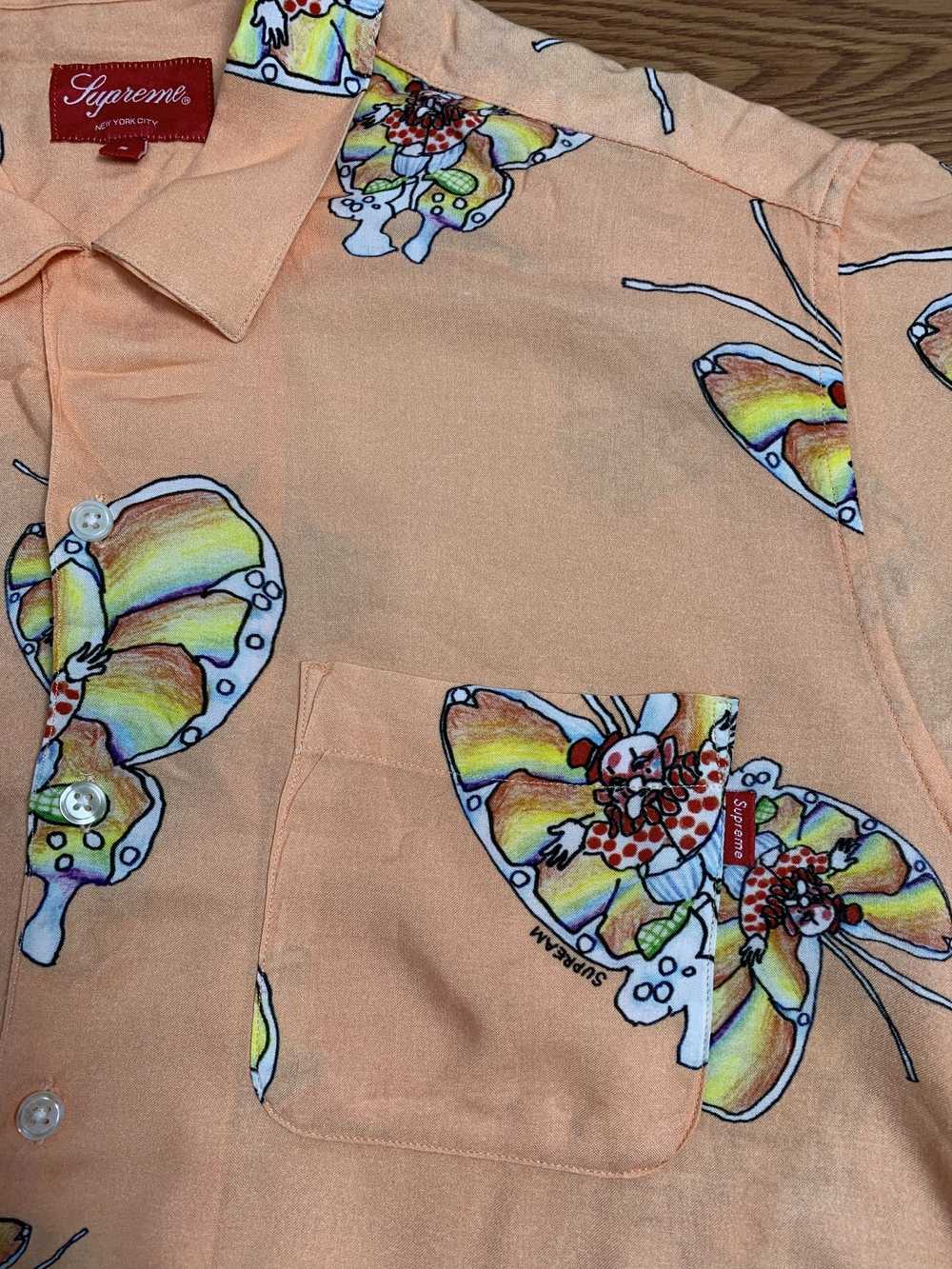 Supreme Supreme SS16 Gonz Butterfly Peach Rayon S… - image 5