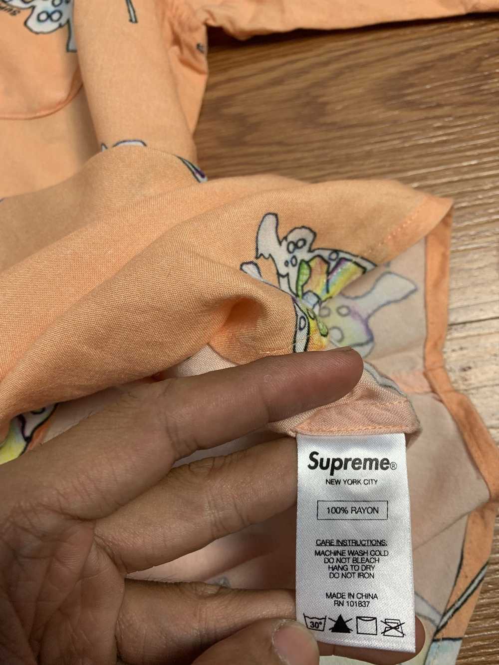 Supreme Supreme SS16 Gonz Butterfly Peach Rayon S… - image 7