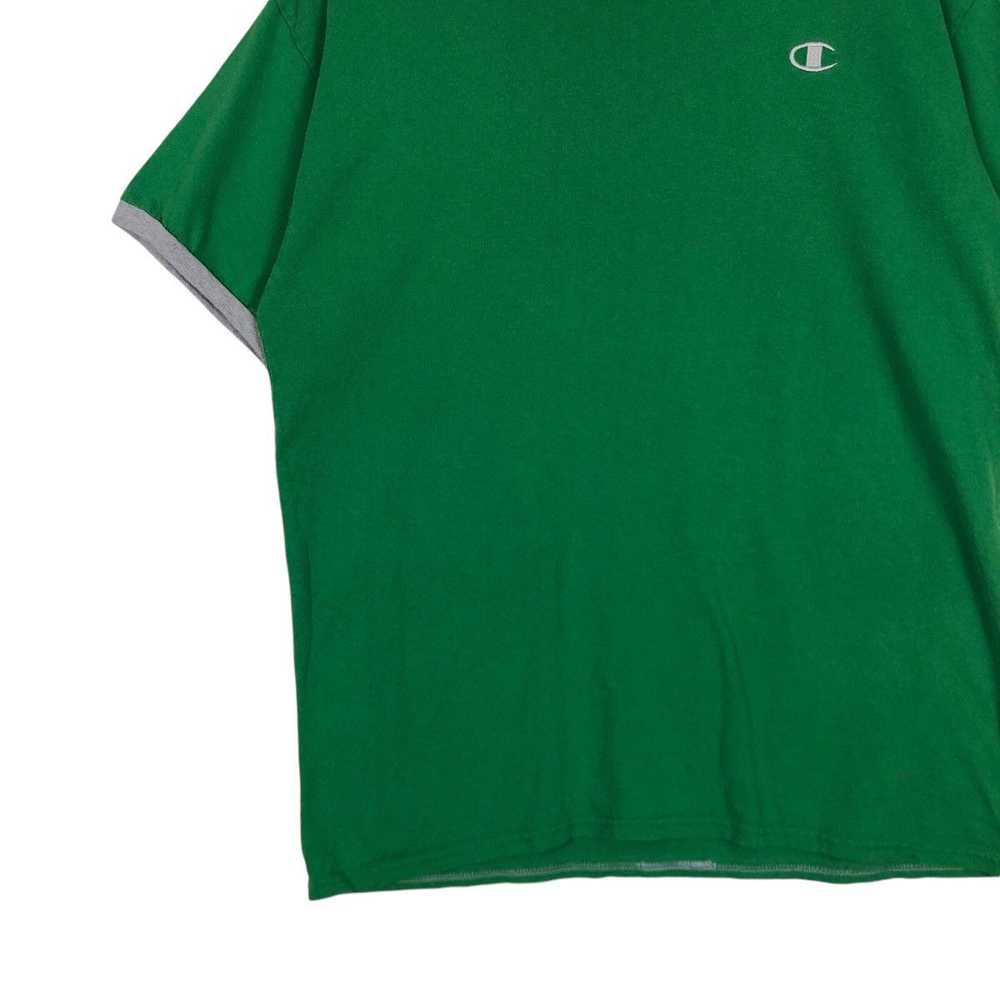 Japanese Brand Vintage Champion T-Shirt Green Col… - image 3