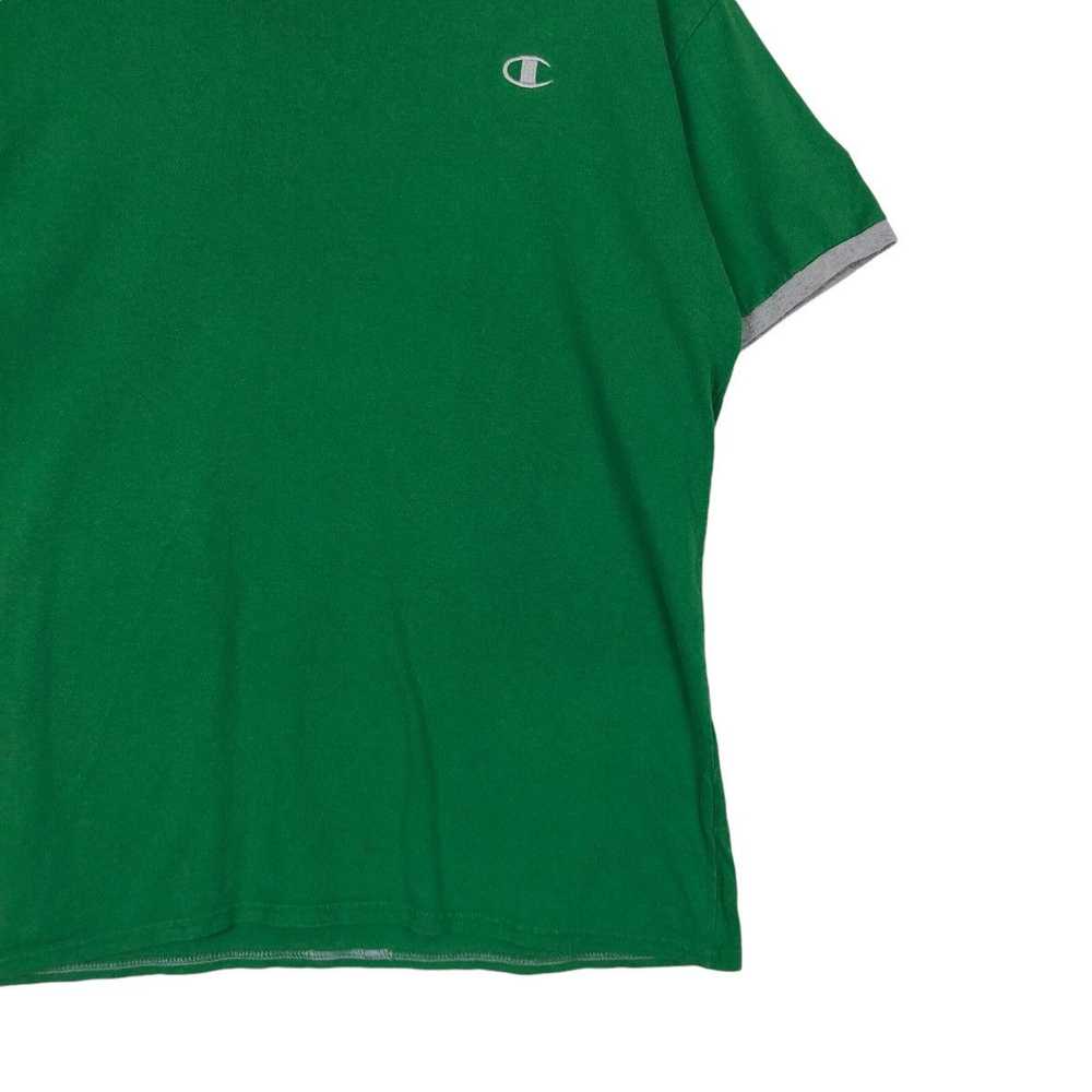 Japanese Brand Vintage Champion T-Shirt Green Col… - image 4