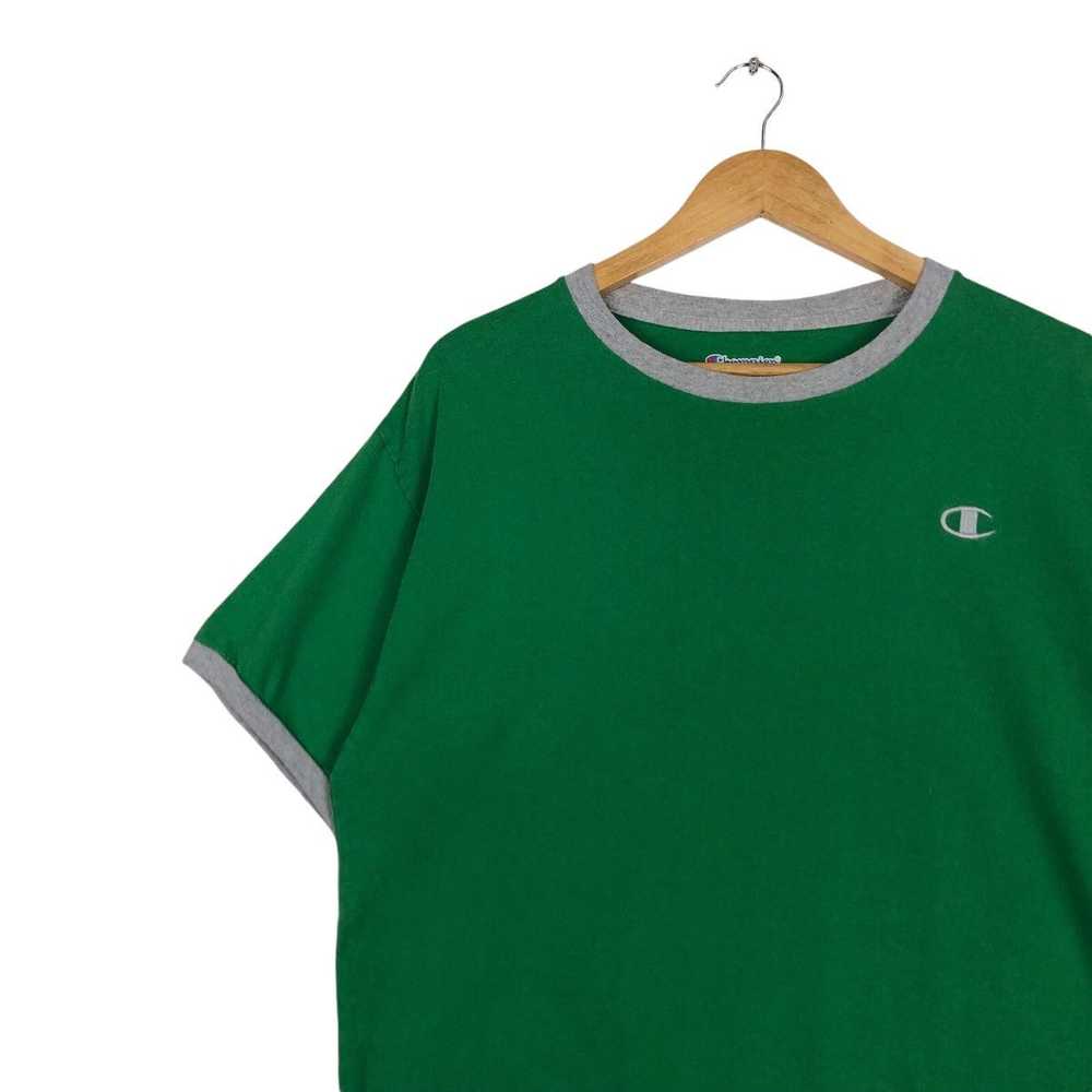 Japanese Brand Vintage Champion T-Shirt Green Col… - image 6