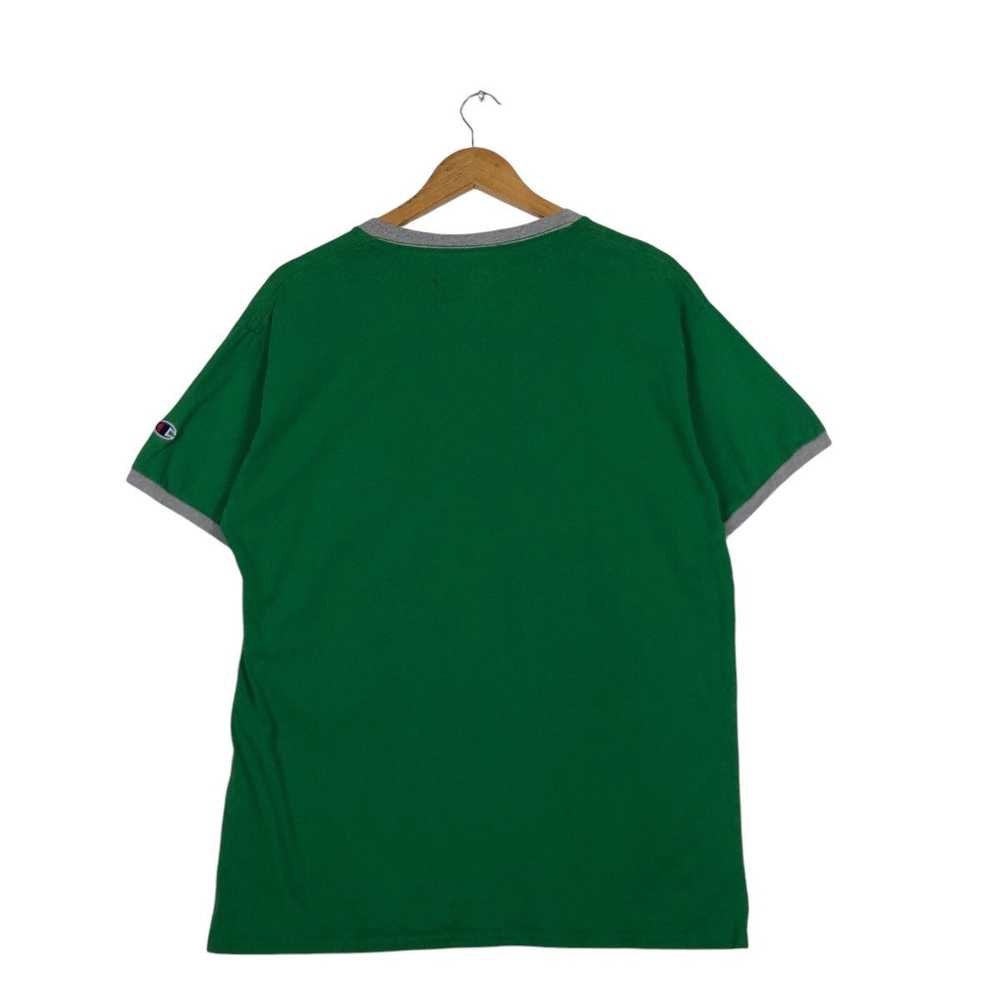 Japanese Brand Vintage Champion T-Shirt Green Col… - image 7