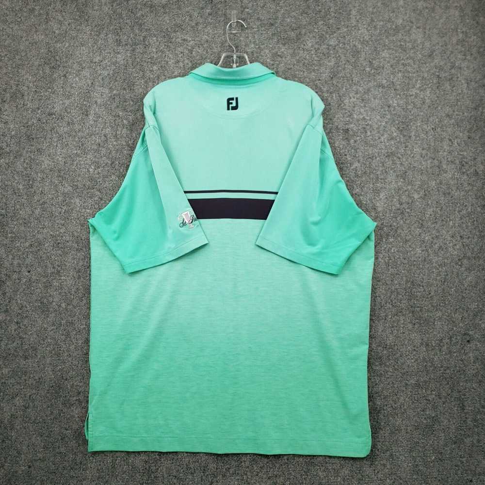 Footjoy Footjoy Polo Shirt Men XXL 2XL Green Stri… - image 2